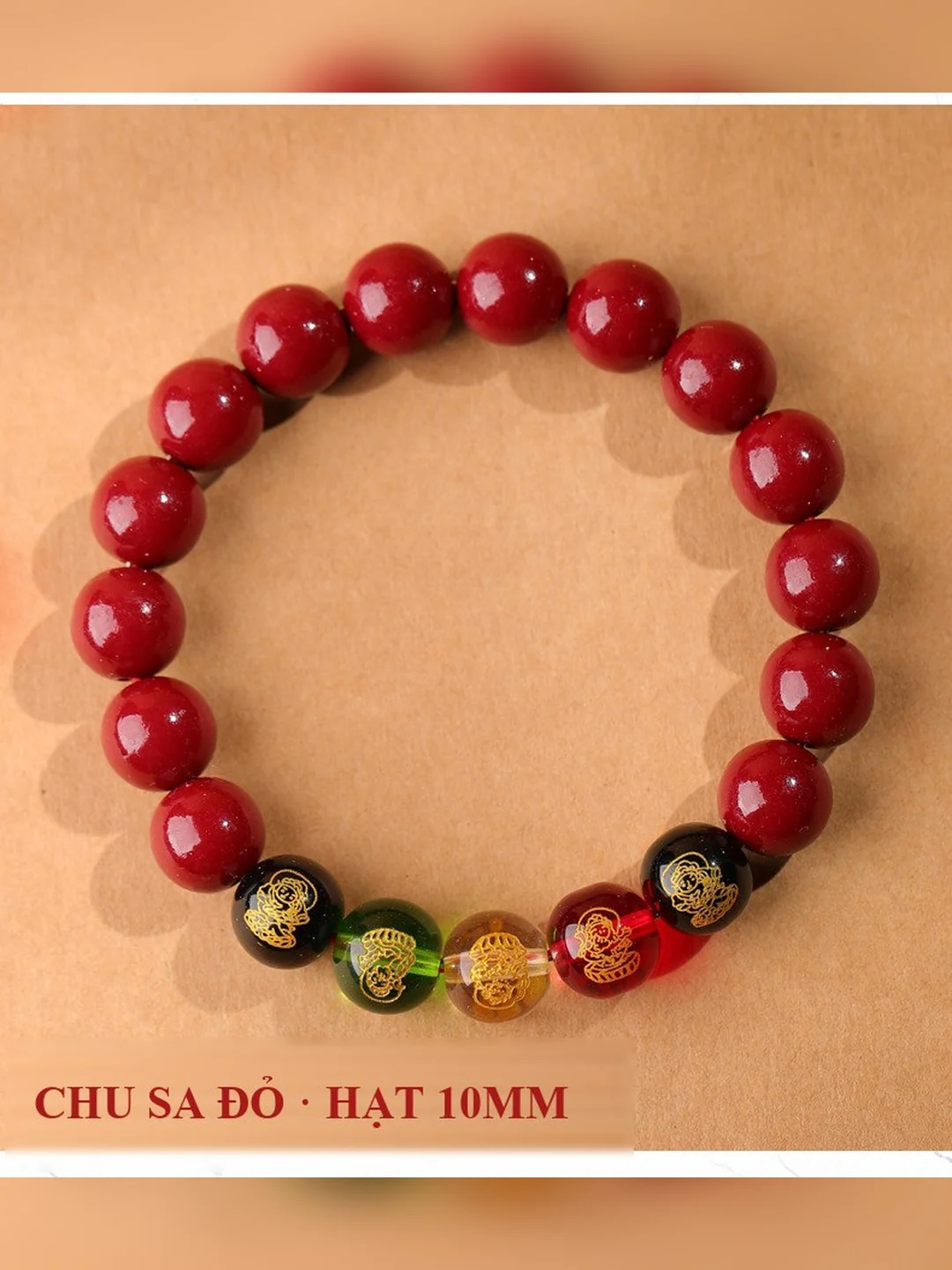 Chu sa đỏ hạt 10mm